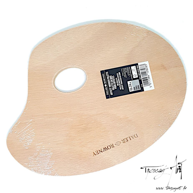 DALER ROWNEY - PALETTE OVALE EN BOIS 18 X 24 CM - CA004000