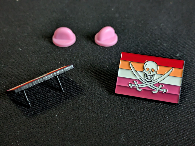Pirate Flag - Lesbian Pride Soft Enamel Pin Badge