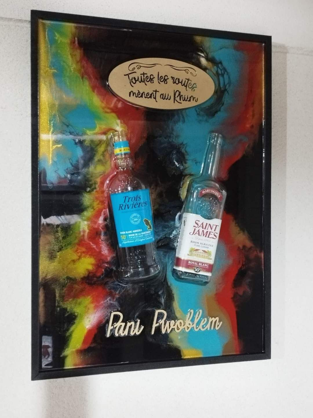 Tableau Décoratif Epoxy "Rhum"