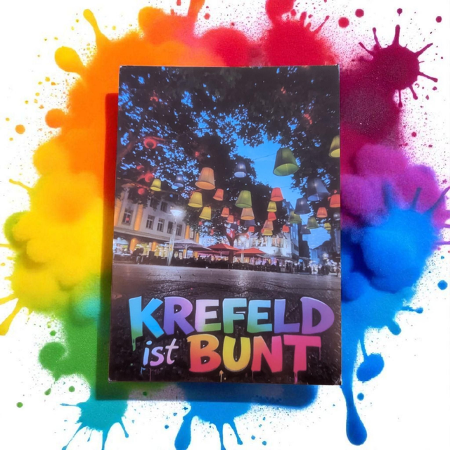 Postkarte: "Krefeld ist bunt" (1)