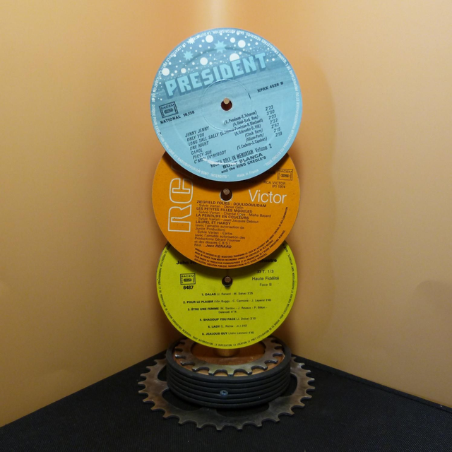 Sous Bock Macaron de vinyle 33t + support 2