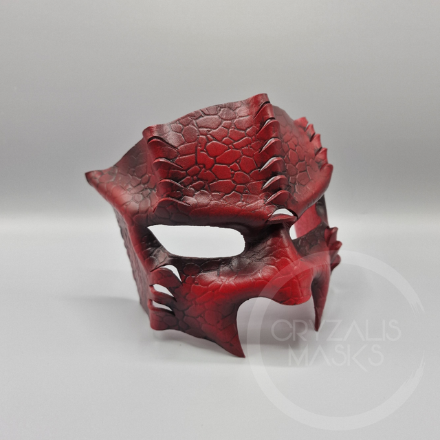 Red Reptile leather mask