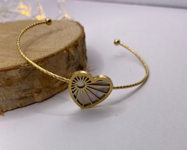 Bracelet Jonc Coeur 
