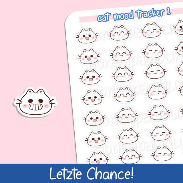 Katzen Stimmungstracker Nr. 1 Sticker Sheet - ST2309