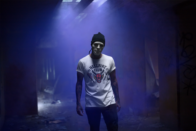 Mens Stranger Things Inspired Hellfire T-shirt