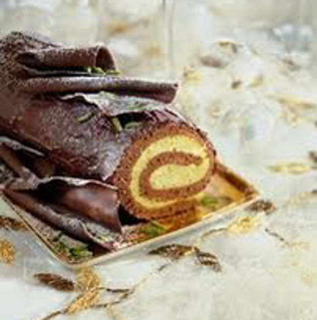 Bûche chocolat - pistache 