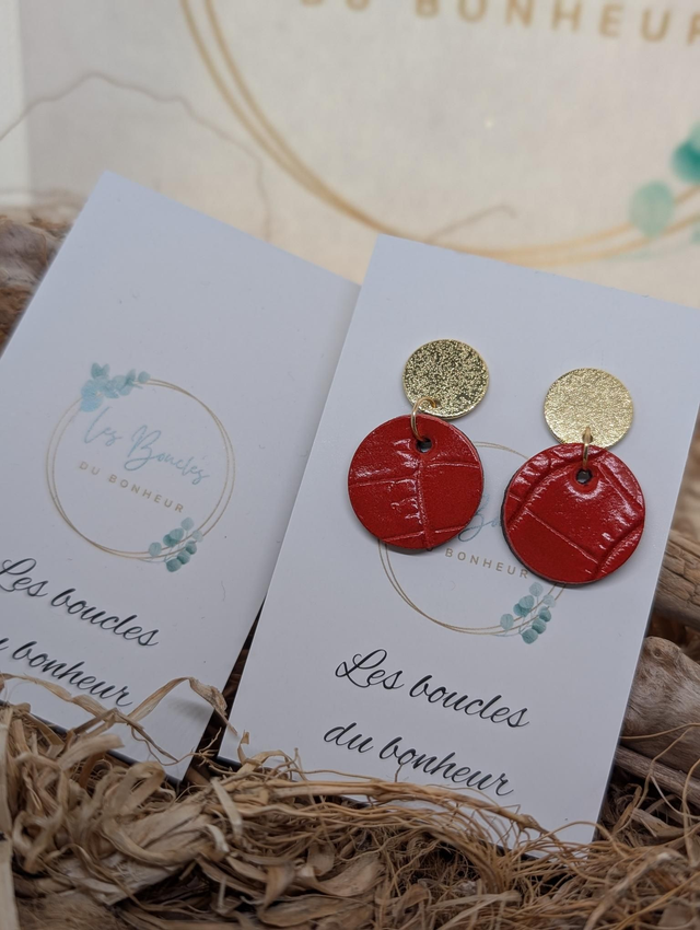 Boucles d&#039;oreilles Anti Gaspi terracotta ag125