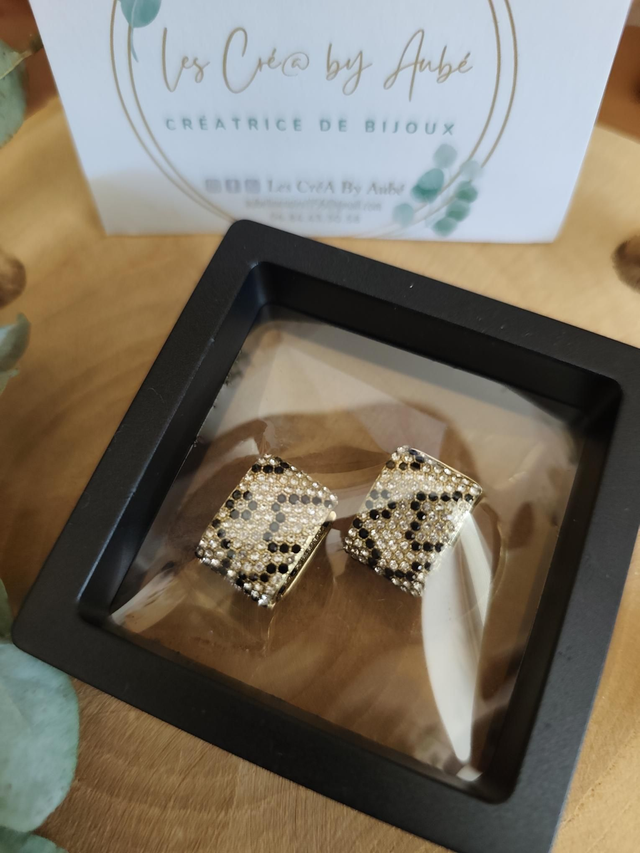 BO CHIC STRASS LEOPARD/ ACIER INOXYDABLE 0001281