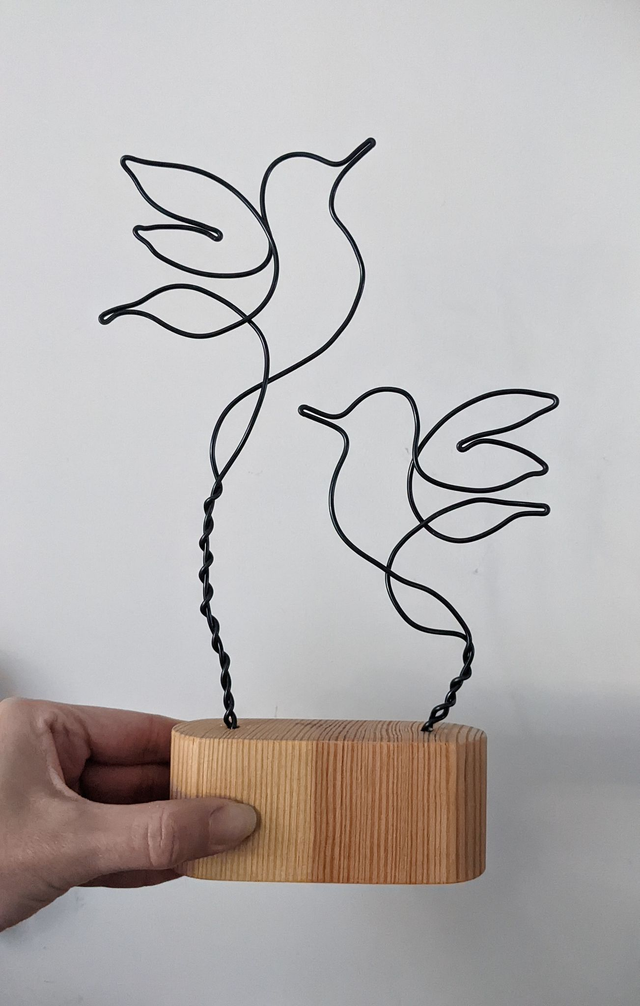 Sculpture fil &quot;Oiseaux&quot;