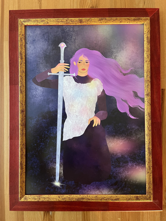 Tirage d'art et encadrement artisanal -Chevaleresse