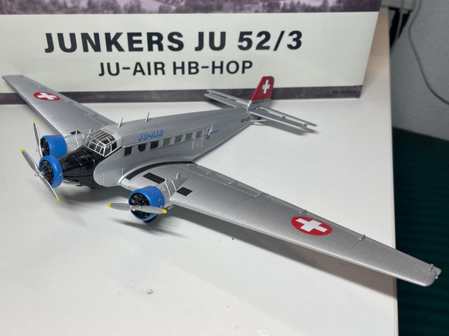 Junkers Ju-52 Ju-Air HB-HOP Metallmodell