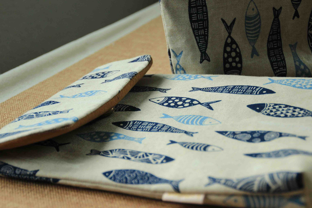 Pad/tablet case mit Fischmotiv - 20cmx26cm