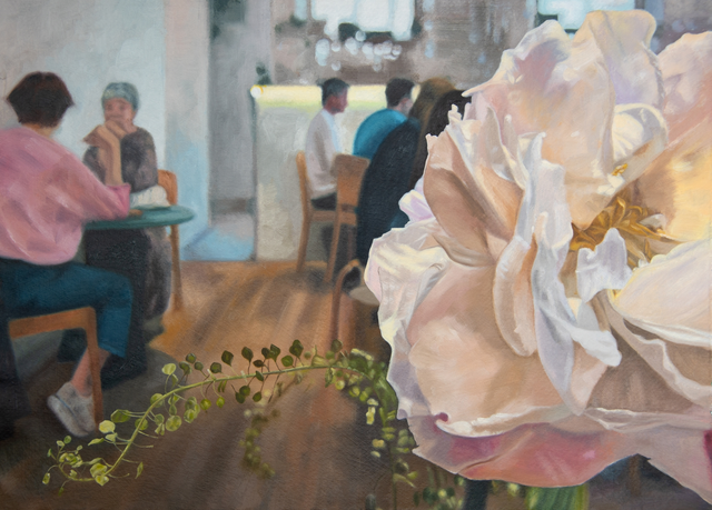 Original Oil Painting - View from my Table (Framed)