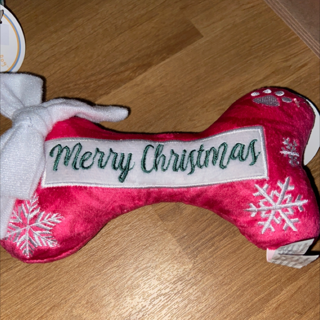Christmas dog bone toy