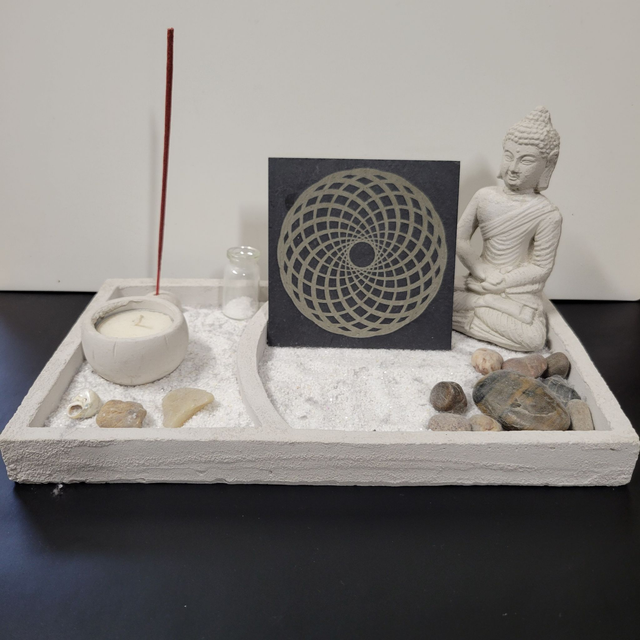 Dessous de verre ardoise "Torus Spiralé"