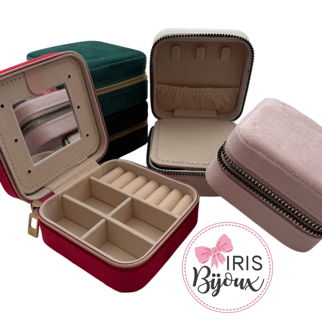 Portagioie compatto  in velluto 