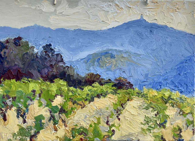 „Der Abend naht in den Pyrenäen“ Öl auf Leinwand, 50 × 70 cm