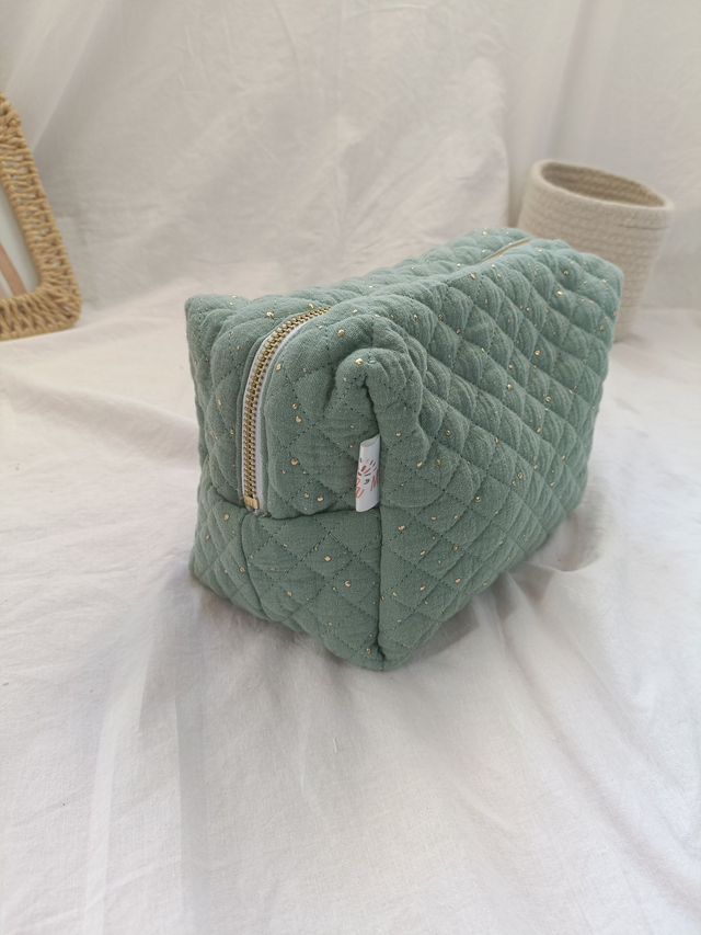 Trousse de toilette vert sauge