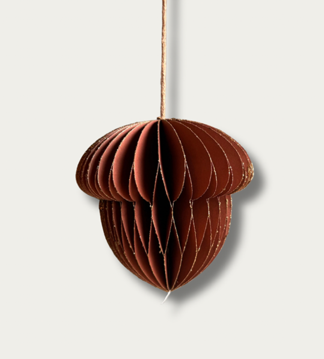Hanging Glittery Acorn Ornament 
