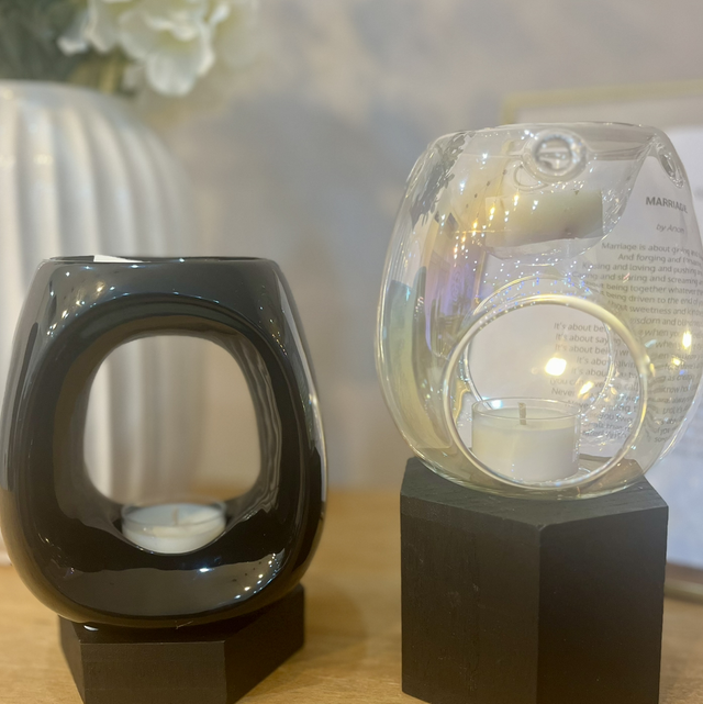 Iridescent Glass Hand Blown Wax Burner