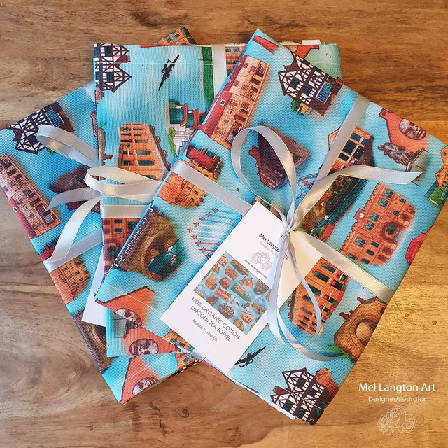 Lincoln Tea Towel Repeat Pattern