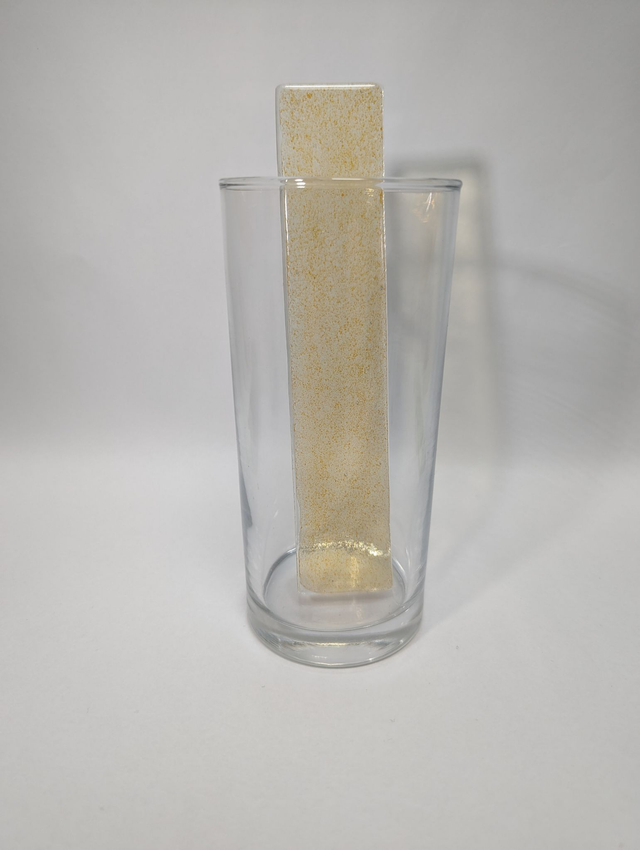 Touillette en poudre de verre + eau orange