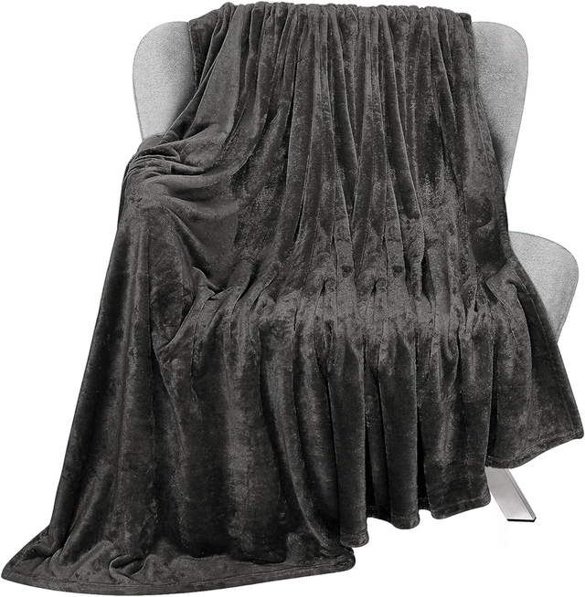 Bedbric Grey Throws for Sofas Large - Grey Throws for Sofas and Fluffy Blanket -  Sofa Throw &amp; Blanket for Bed - Cozy Blankets and Throws