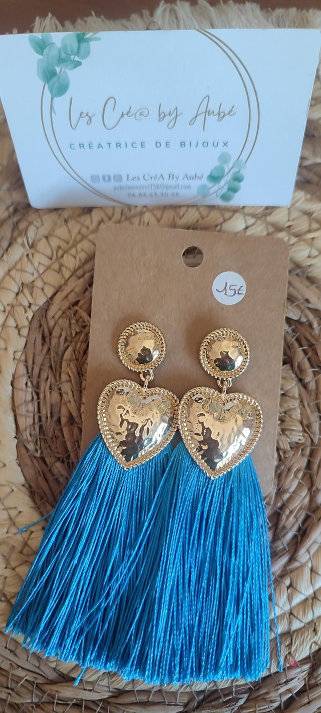 BO ATTRAPES REVE COEUR GOLD/ POMPONS BLEU 0000286