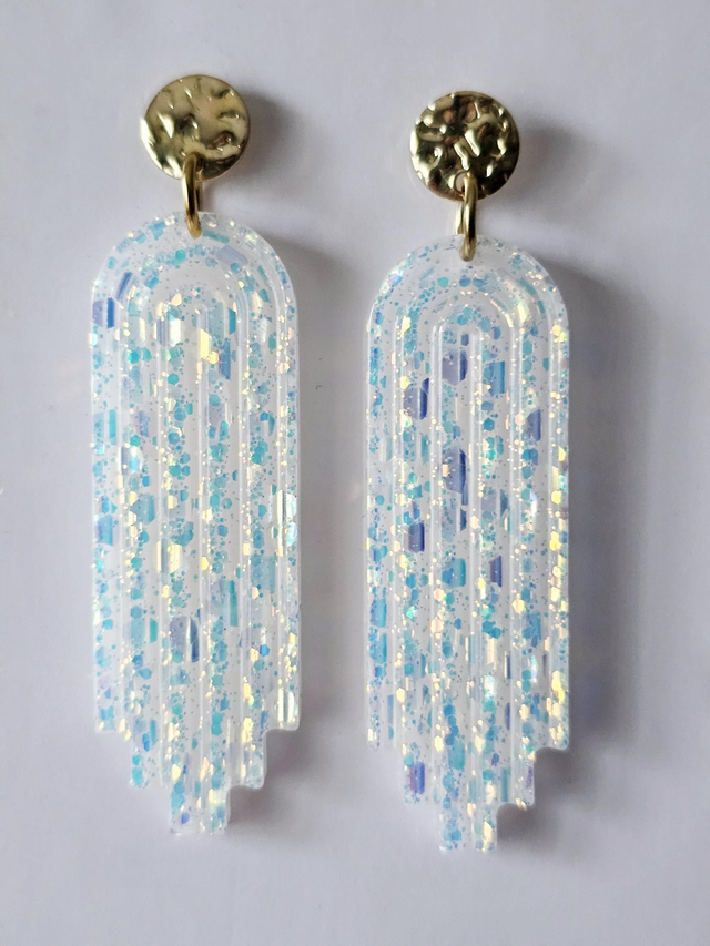 ARTY aux paillettes bleues holographiques