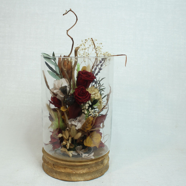 0CR600 PORTAVELA CRISTAL.MADERA