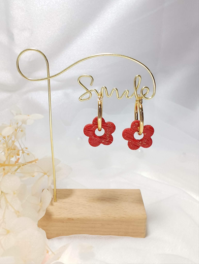 Boucles d'oreilles "Éclat de Dahlia Cendré"