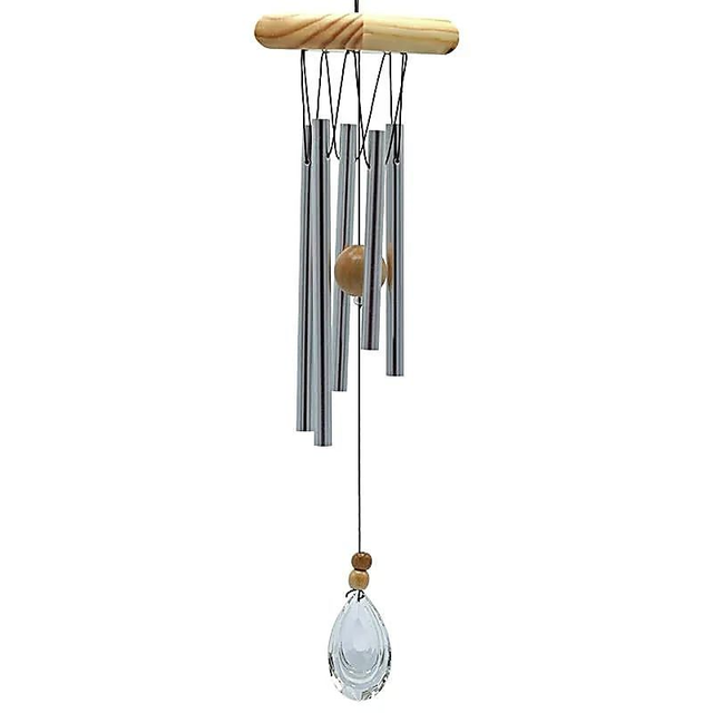 Carillon à vent à cinq tubes capteur vent cristal - 48 cm