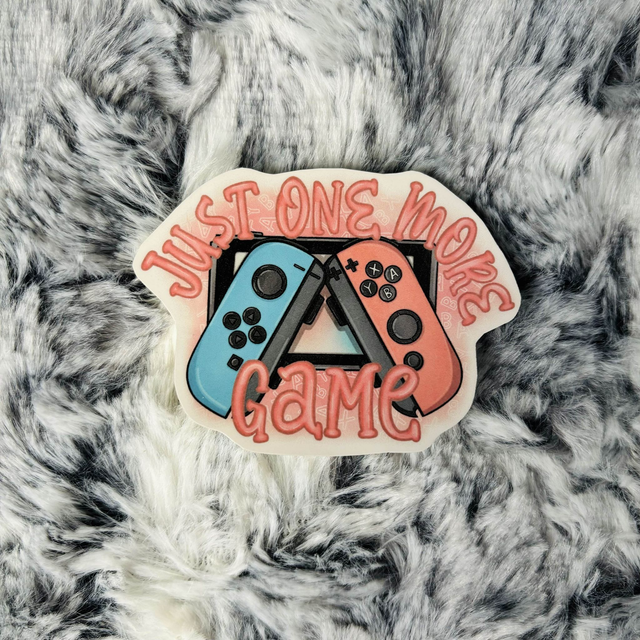 Just One More Game Gaming Console NS Controller Sticker