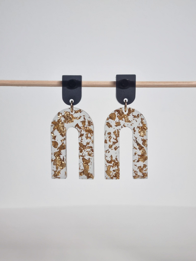 Grande Arche : Noir feuilles dorées 