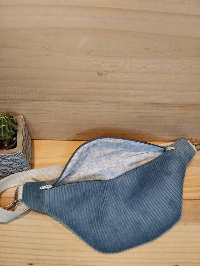 Sac banane taille moyenne bleu 