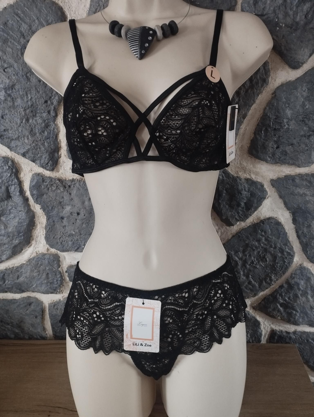 Ensemble triangle sans armatures noir