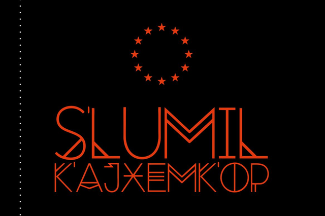 Fahne - Slumil K'ajxemk'op (rot auf schwarz)