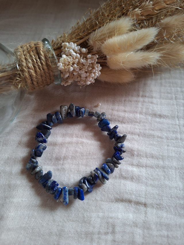 Bracelet chips Lapis Lazuli
