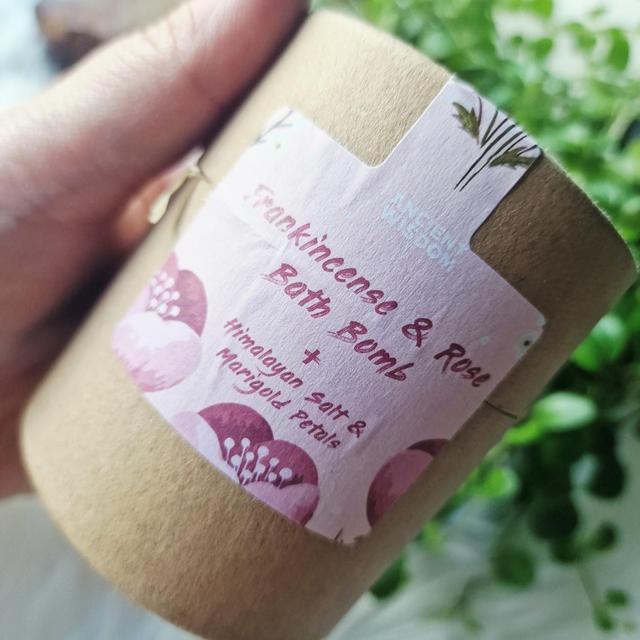 Blooming Pink Bliss Bath Bomb with Himalayan salt and marigold petals 