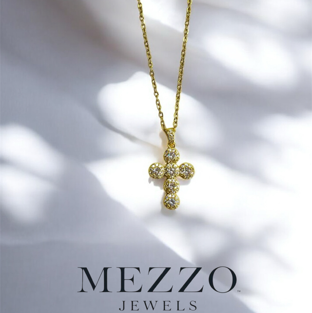 Γυναικείο σταυρουδάκι ~Princess cross σε χρυσό χρώμα ~ 