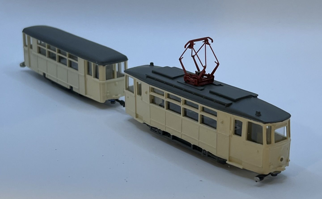 Straßenbahnzug T2 der Kirnitzschtalbahn + Werdauer Beiwagen TTm 1:120 Motoriesiert