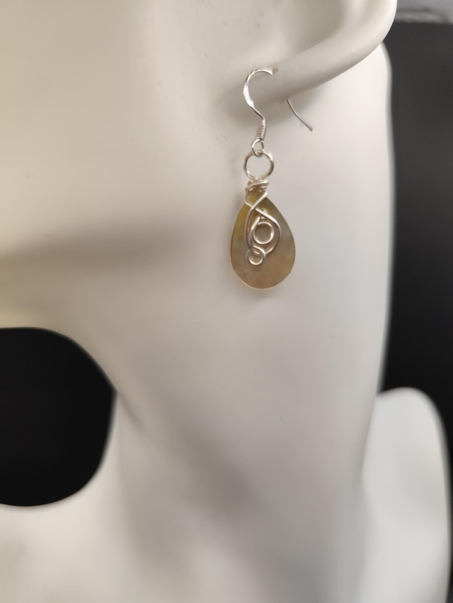 Abalone drop earrings