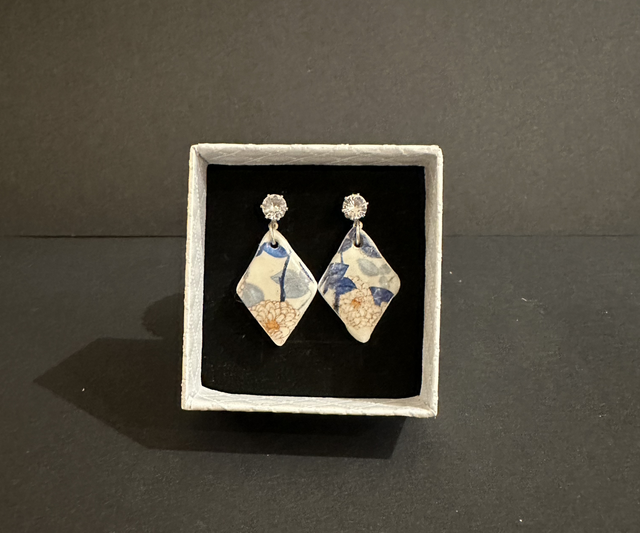 DIAMOND POLYMER CLAY EARRINGS 