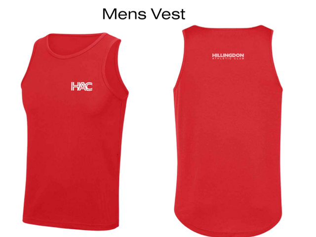 Men’s red training vest.