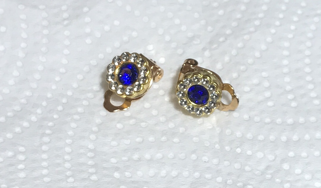 Blue Clip On Earrings- COE33