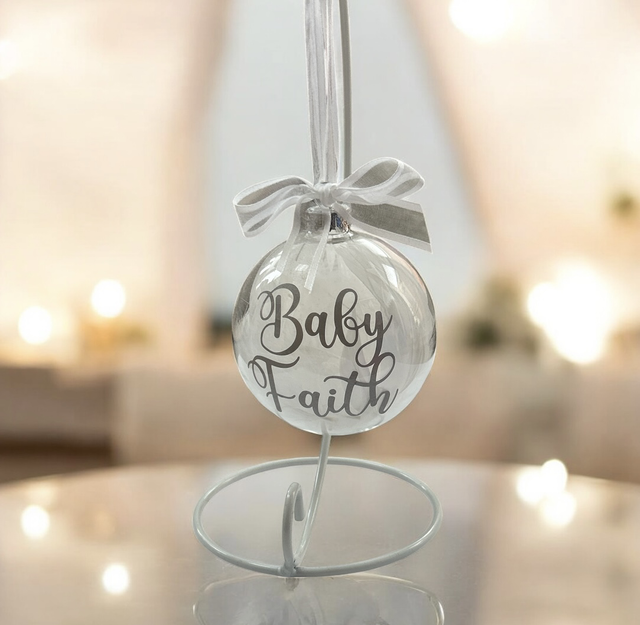 Baby memorial bauble 