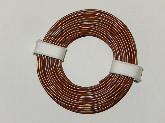 câble souple marron 0,14mm² 10ml Herkat 3617