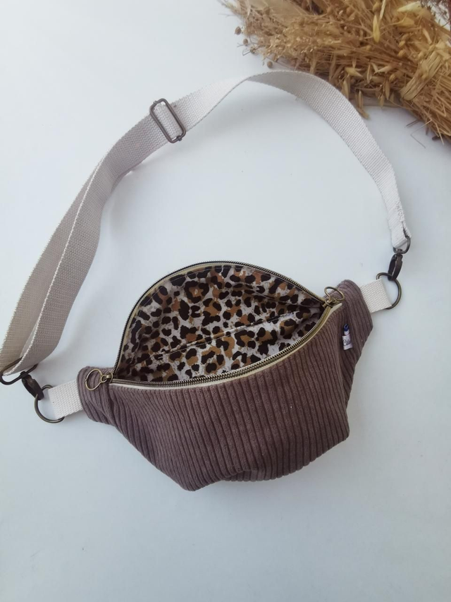 Banane THELMA velour taupe 