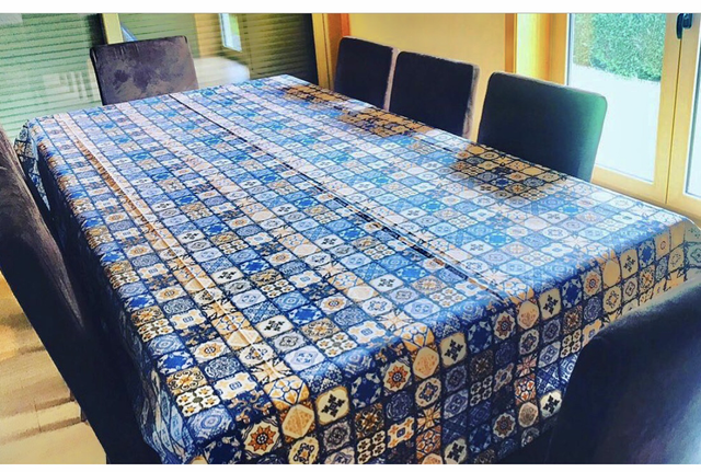 Toalha mesa azulejo português 