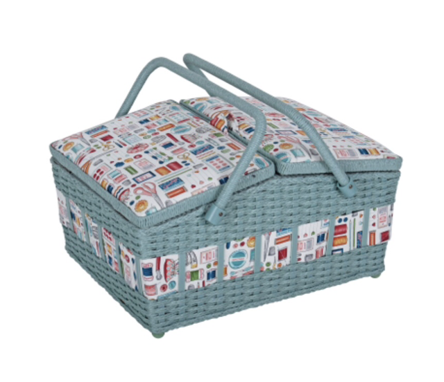 Wicker Sewing Basket - Sewing Notions
